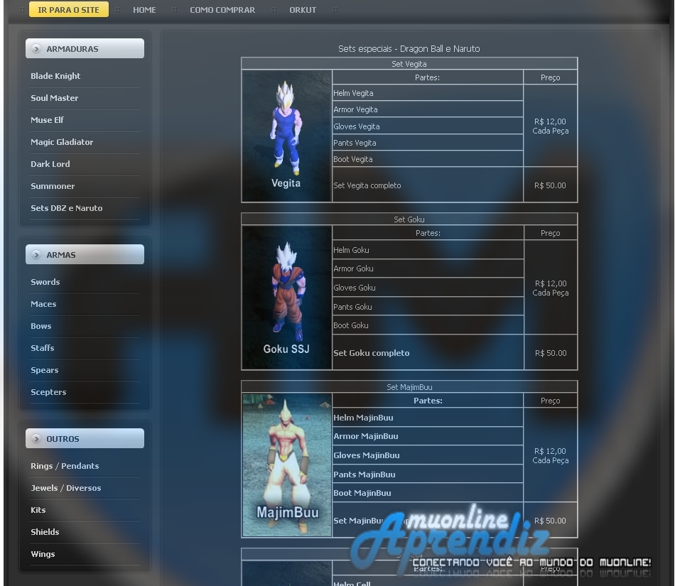 WebShop Season 4 DBZ
