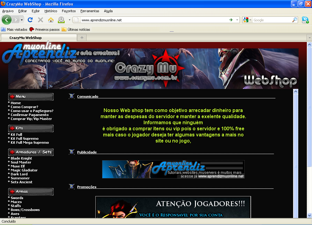 WebShop CrazyMU OLD