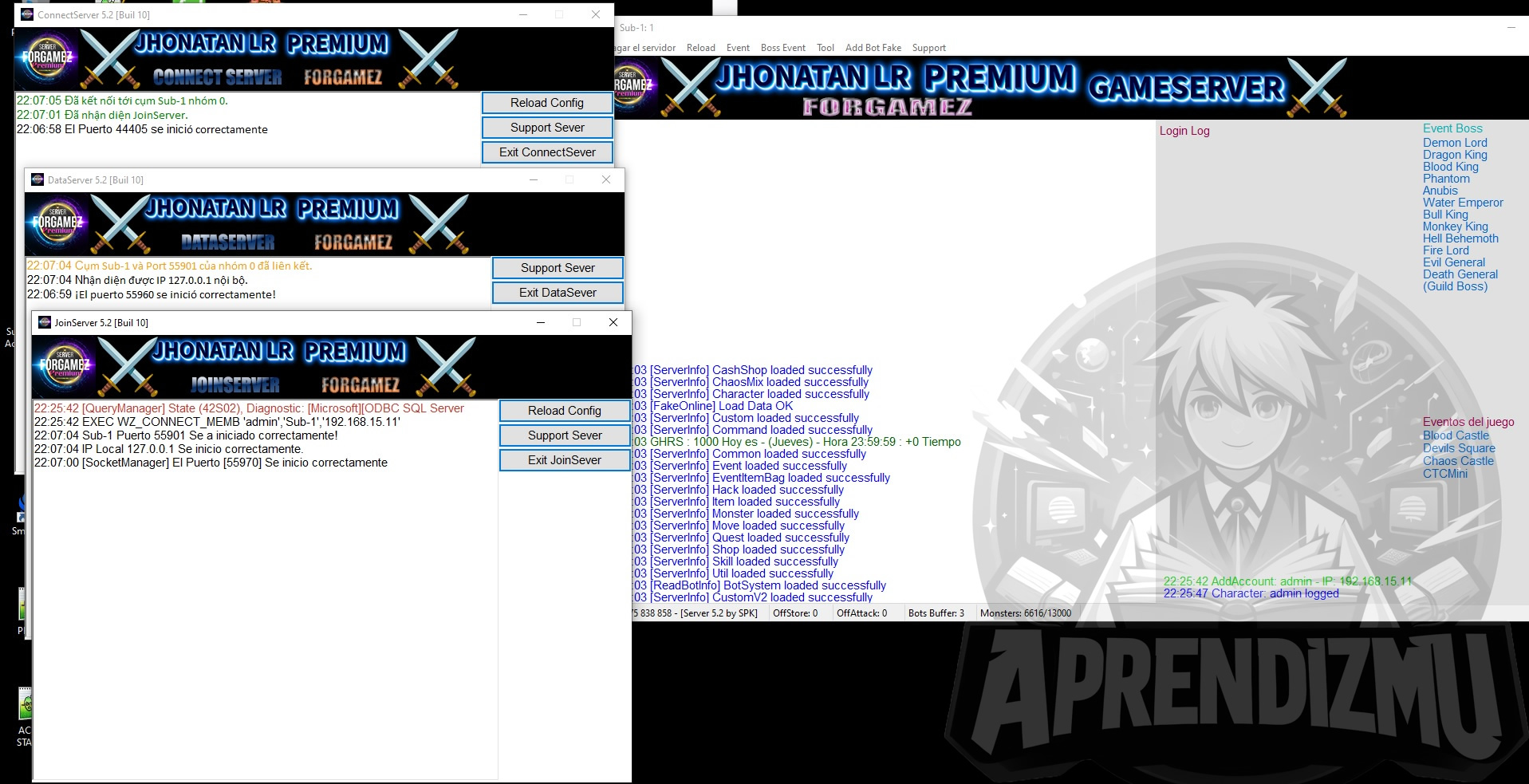 Baixar Mu Server 5.2 + Sistema de Fakes Online + Editor+ changelog detalhada , completo, Kit Mu Online, como criar servidor de mu online sem erros em 2026, Mu Server 5.2 Full FPS , criar mu online atualizado.