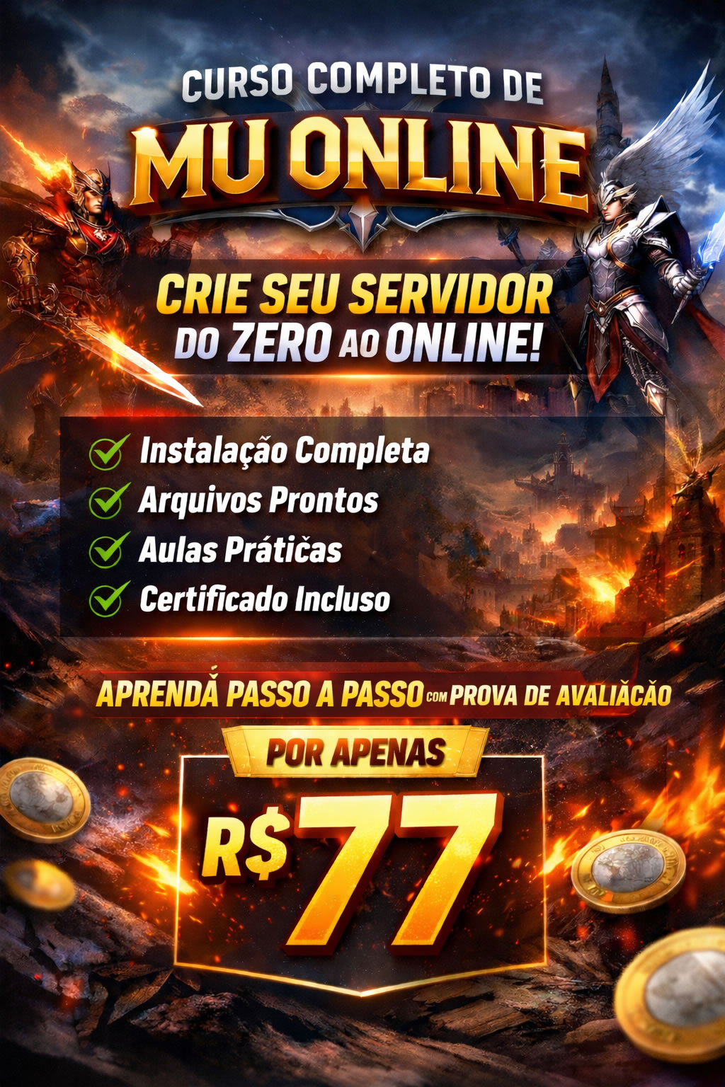 Aprenda com especialista em tratamento de dados, configurações sem erros e a nivel profissional de mu online
